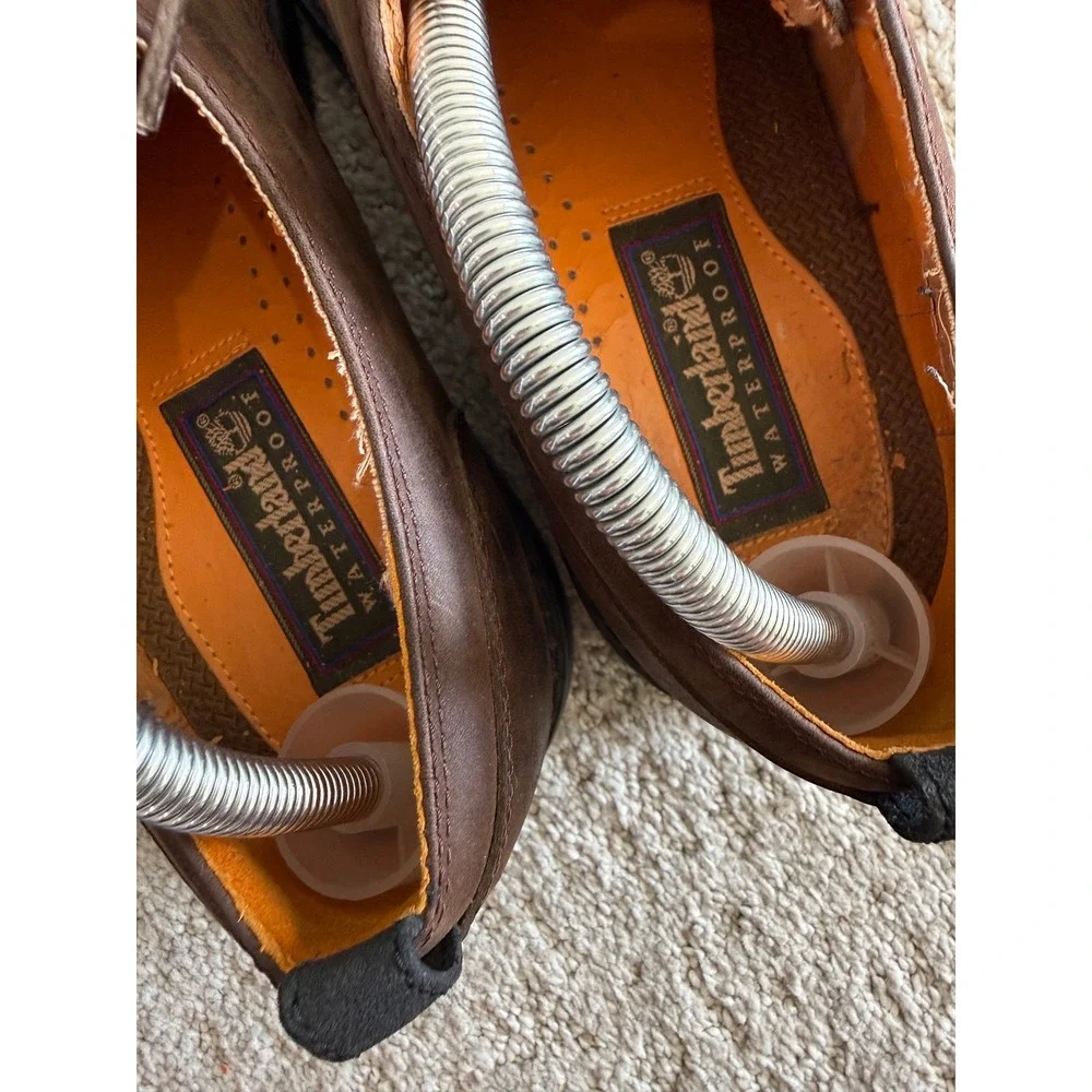 Timberland Stormbuck Plain Toe Oxford Leather Shoes Brown 95040 Men 10.5